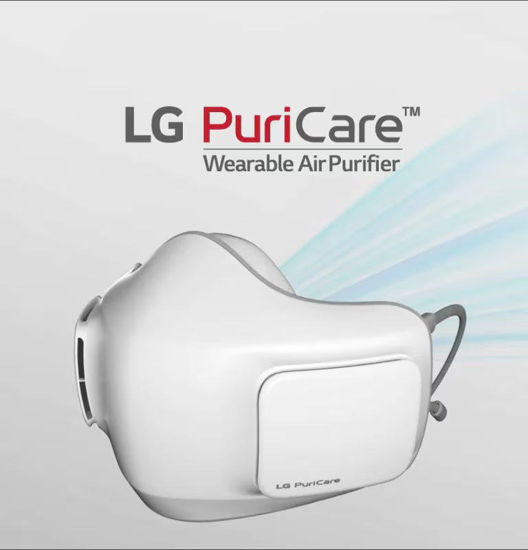 LG PuriCare Wearable Air Purifier with H13 HEPA Filtration – White (AP300AWFA)