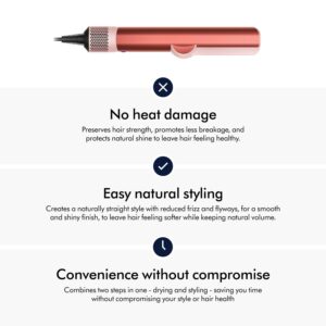 Dyson Airstrait HT01 Hair Straightener – Strawberry Bronze/Blush Pink, Wet-to-Dry Styling for All Hair Types