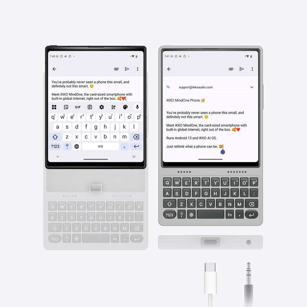 MindOne Pro — Snap-In Case with QWERTY Keyboard & Hi-Fi DAC