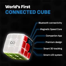 GoCube Edge Full Pack Smart 3×3 Speed Cube – Magnetic 3D Puzzle with Interactive App for Kids & Adults