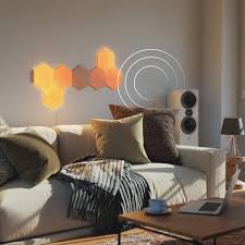 Nanoleaf Elements Smarter Kit – 7 Wood-Look Hexagon Panels