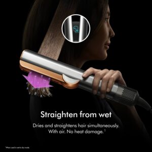Dyson Airstrait HT01 Hair Straightener – Strawberry Bronze/Blush Pink, Wet-to-Dry Styling for All Hair Types