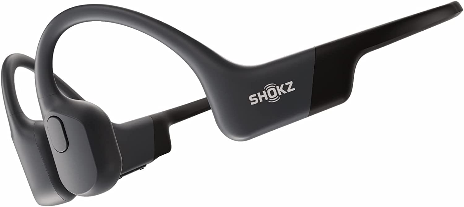 Shokz OpenRun (AfterShokz Aeropex) – Open-Ear Bluetooth Bone Conduction Sport Headphones,black