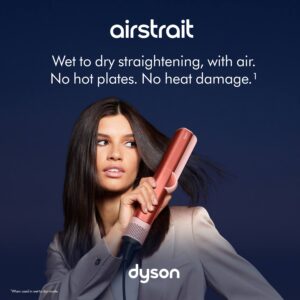Dyson Airstrait HT01 Hair Straightener – Strawberry Bronze/Blush Pink, Wet-to-Dry Styling for All Hair Types